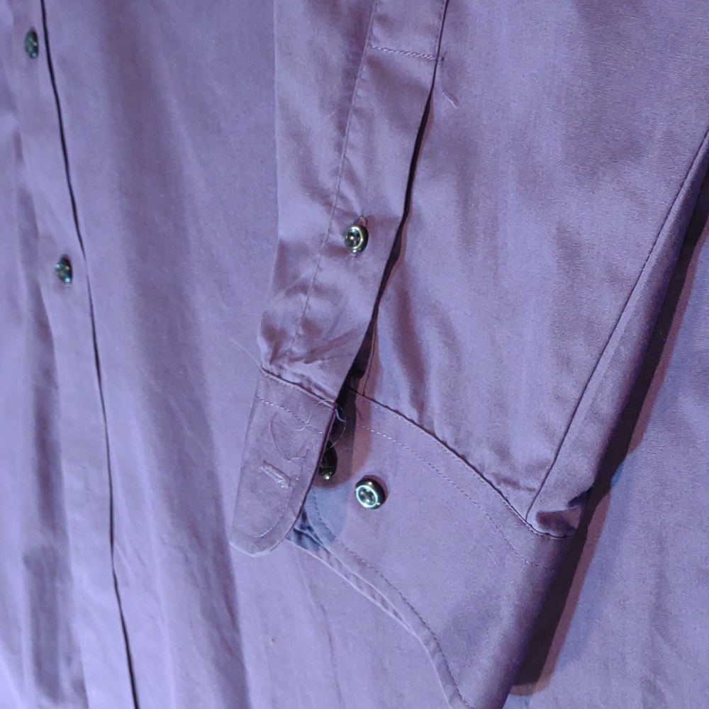 NWOT Men Purple Dress Shirt by STATEMENT. 18.5 - Picture 2 of 6